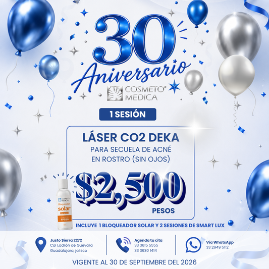 Promo Láser CO2 secuela de acné en rostro (sin ojos)