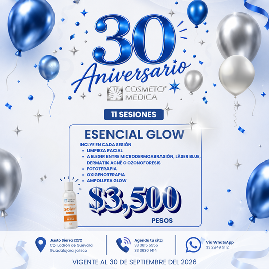 Paquete de 11 sesiones esencial glow
