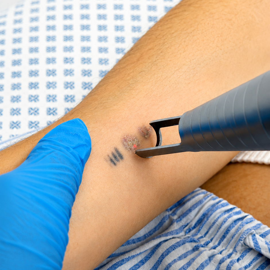 Eliminación de tatuaje 3.1 a 6 cm
